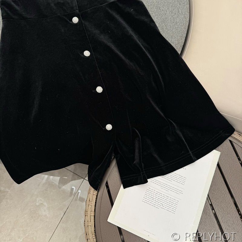 미우미우 벨벳 세일러넥 배색 카라 롱 원피스 [매장가 320만원대]