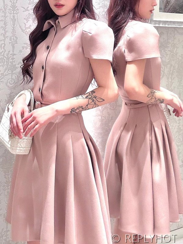 디올 플리츠 반팔 원피스 [매장가 370만원대]