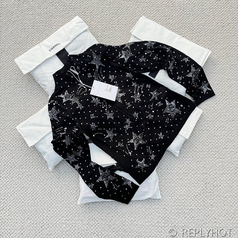 샤넬 스타 다이아몬드 지퍼 니트