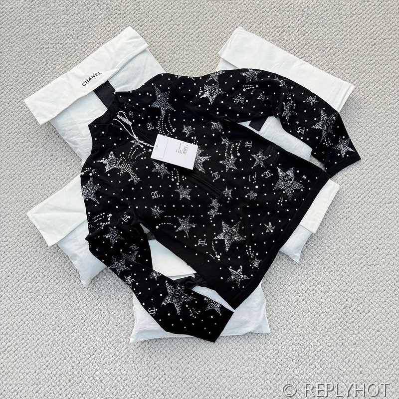 샤넬 스타 다이아몬드 지퍼 니트