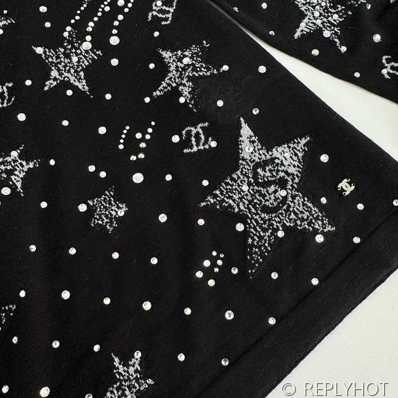 샤넬 스타 다이아몬드 지퍼 니트