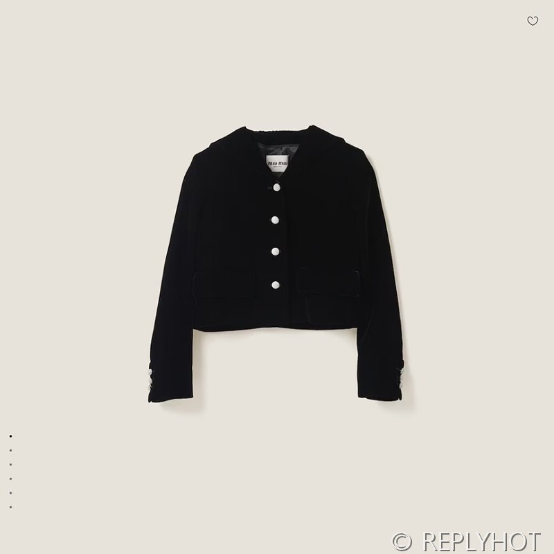 미우미우 싱글 브레스트 벨벳 재킷 스커트 세트 [매장가 810만원대]