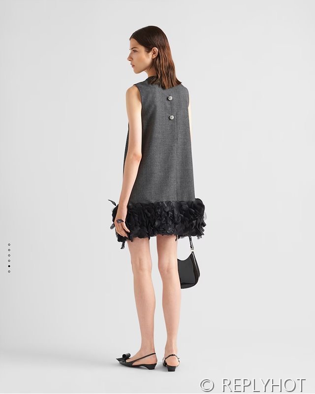 프라다 자수 울 미니드레스 [매장가 860만원대]