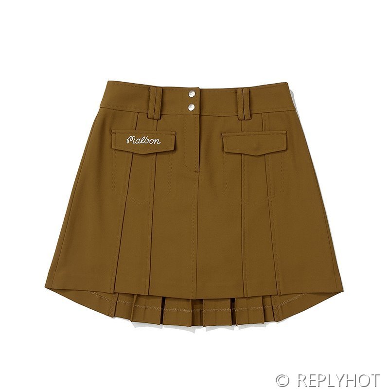 말본 Malbon 여성 플리츠 카고 스커트 / 2컬러
