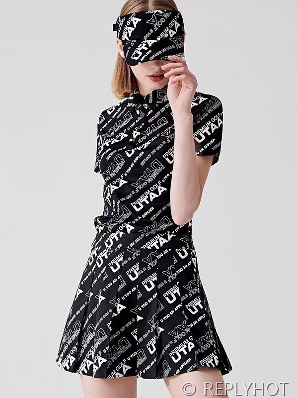 유타 여성 골프 로고 투피스 2color