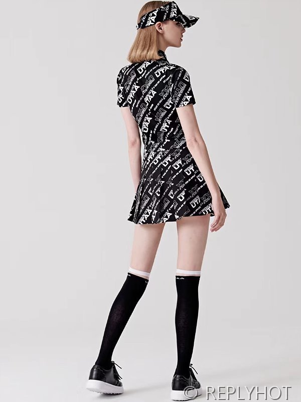 유타 여성 골프 로고 투피스 2color