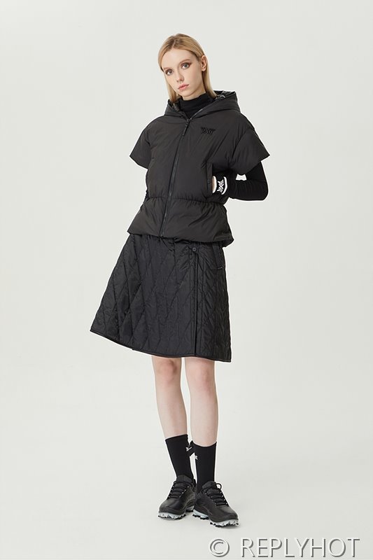 숏 슬리브 다운 베스트 패딩조끼