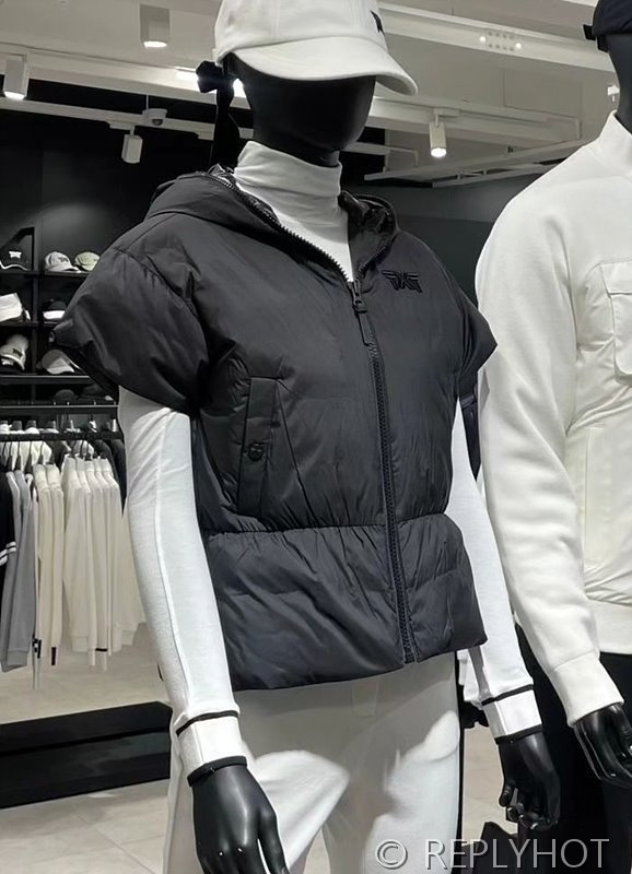 숏 슬리브 다운 베스트 패딩조끼