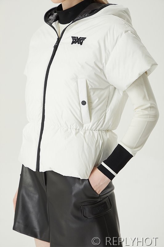 숏 슬리브 다운 베스트 패딩조끼