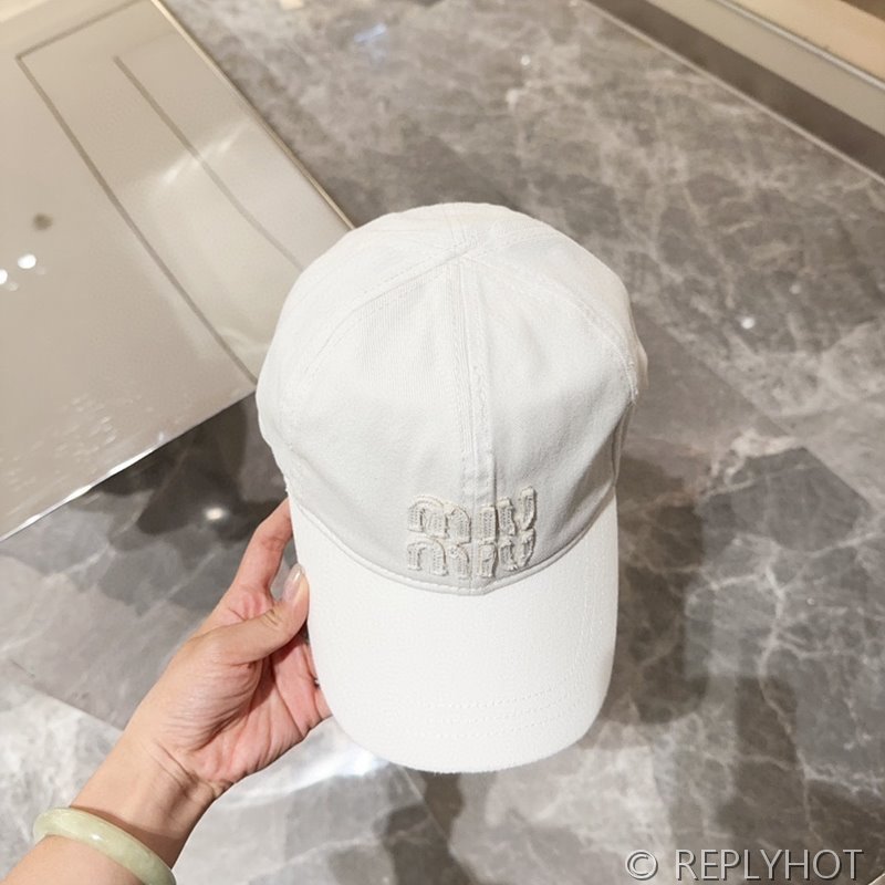 미우미우 워싱 데님 캡 모자 3color [매장가 89만원대]