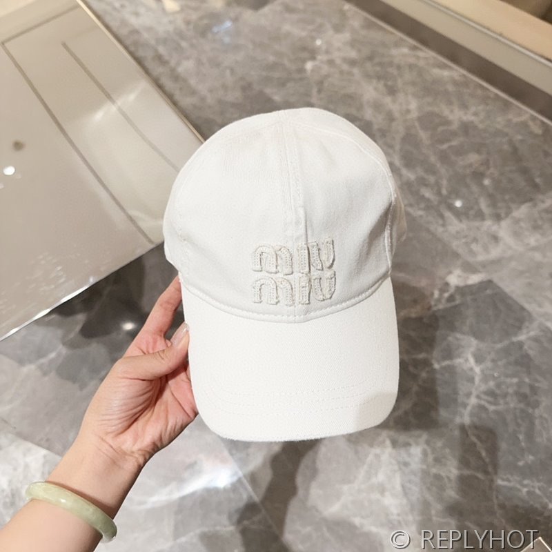 미우미우 워싱 데님 캡 모자 3color [매장가 89만원대]