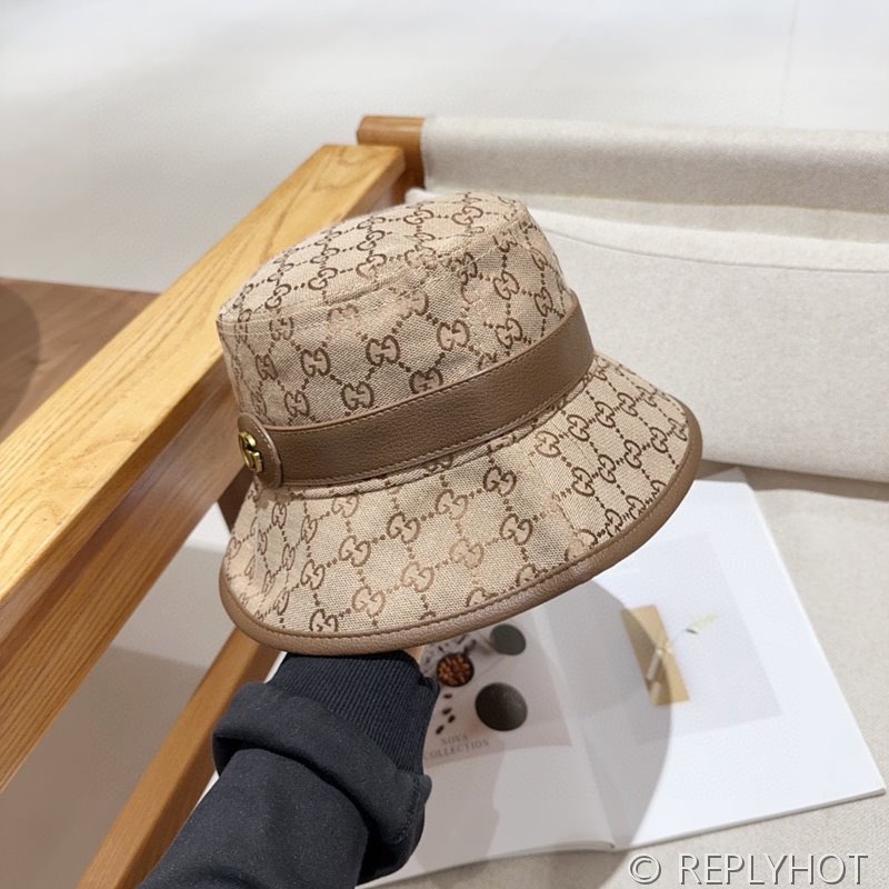 구찌 더블 G 로고의 GG 캔버스 버킷 모자 [매장가 78만원]