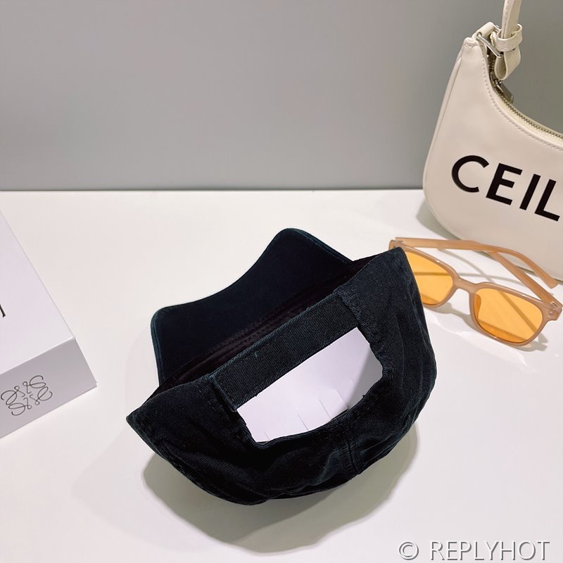 발렌시아가 블랙 앤 화이트 코튼 드릴 Logo Visor 캡 [매장가 56만원대]