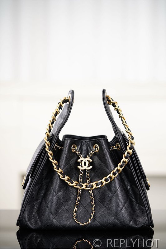 [하이엔드급] 샤넬 25백 스몰 그레인드 카프스킨 골드메탈 블랙 [매장가 1000만원대]