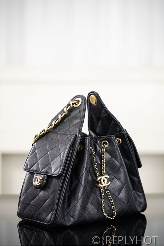 [하이엔드급] 샤넬 25백 스몰 그레인드 카프스킨 골드메탈 블랙 [매장가 1000만원대]
