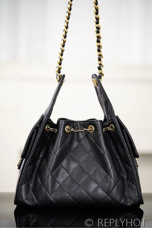 [하이엔드급] 샤넬 25백 스몰 그레인드 카프스킨 골드메탈 블랙 [매장가 1000만원대]