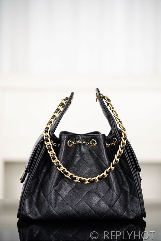 [하이엔드급] 샤넬 25백 스몰 그레인드 카프스킨 골드메탈 블랙 [매장가 1000만원대]