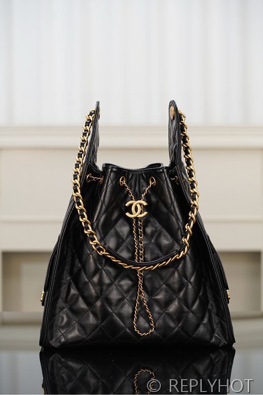 [하이엔드급] 샤넬 25백 미디엄 카프스킨 골드메탈 블랙 [매장가 1200만원대]