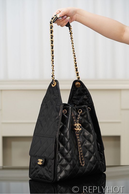 [하이엔드급] 샤넬 25백 미디엄 카프스킨 골드메탈 블랙 [매장가 1200만원대]