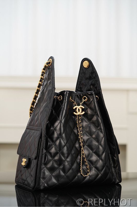 [하이엔드급] 샤넬 25백 미디엄 카프스킨 골드메탈 블랙 [매장가 1200만원대]