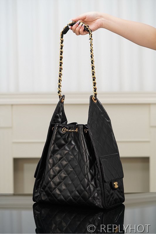 [하이엔드급] 샤넬 25백 미디엄 카프스킨 골드메탈 블랙 [매장가 1200만원대]