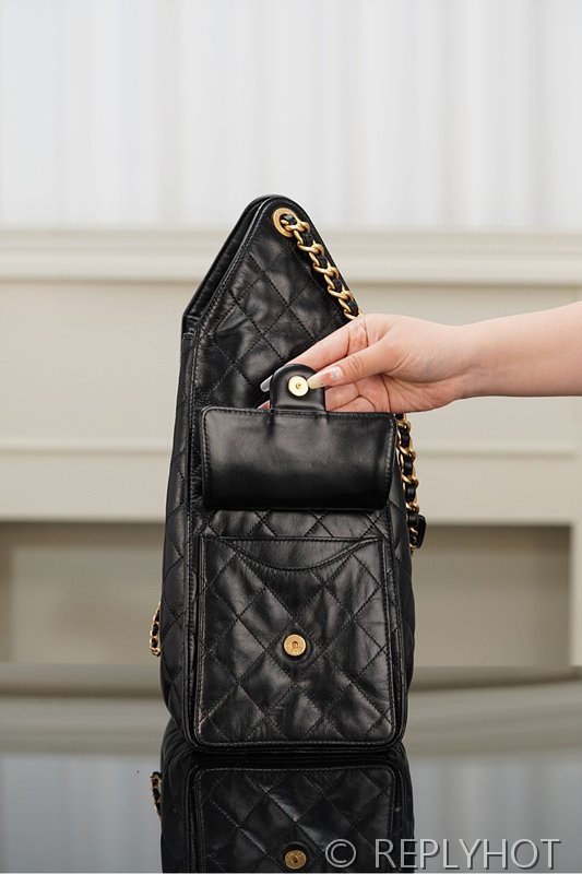 [하이엔드급] 샤넬 25백 미디엄 카프스킨 골드메탈 블랙 [매장가 1200만원대]