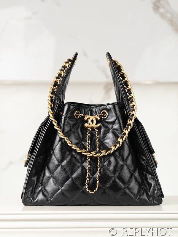 [하이엔드급] 샤넬 25백 스몰 카프스킨 골드메탈 블랙 [매장가 1000만원대]