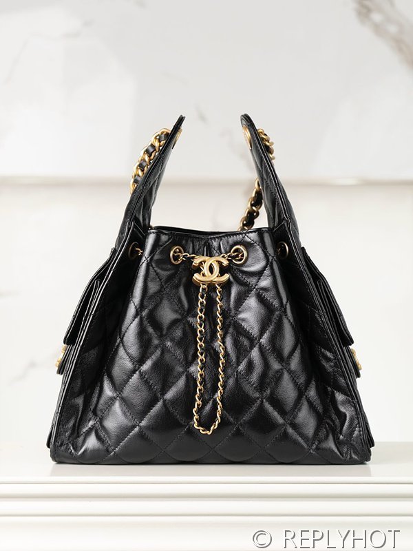 [하이엔드급] 샤넬 25백 스몰 카프스킨 골드메탈 블랙 [매장가 1000만원대]