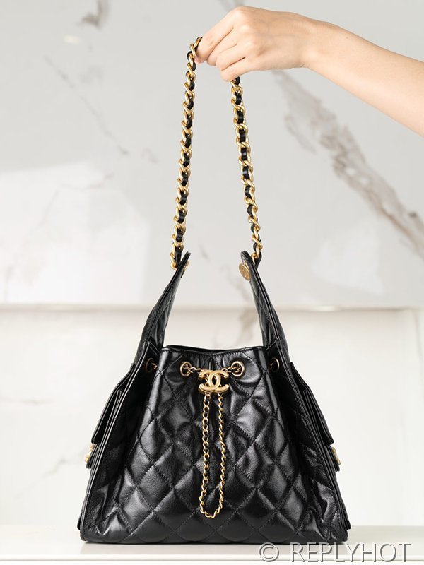 [하이엔드급] 샤넬 25백 스몰 카프스킨 골드메탈 블랙 [매장가 1000만원대]