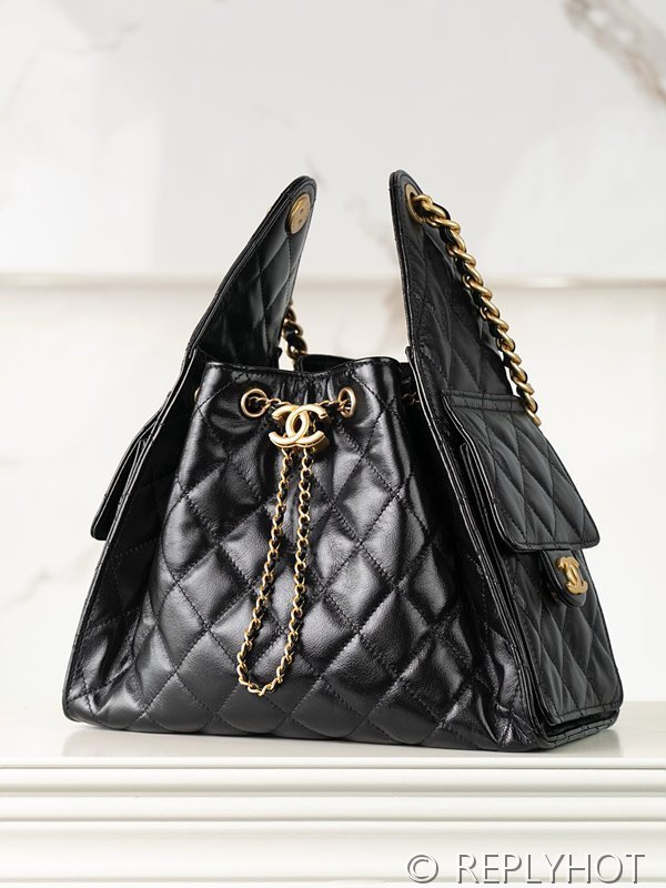 [하이엔드급] 샤넬 25백 스몰 카프스킨 골드메탈 블랙 [매장가 1000만원대]