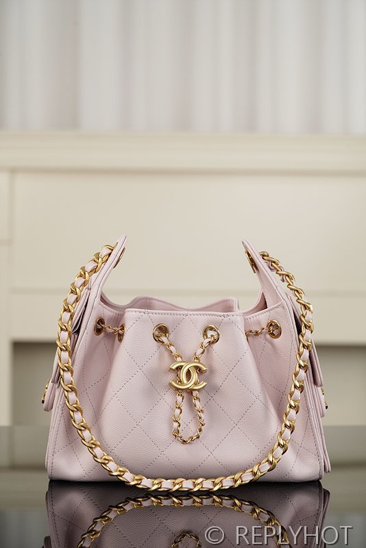 [하이엔드급] 샤넬 25백 미니 그레인드 카프스킨 골드메탈 라이트 핑크 [매장가 900만원대]