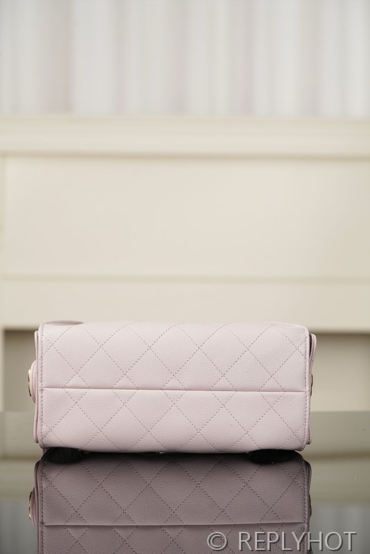 [하이엔드급] 샤넬 25백 미니 그레인드 카프스킨 골드메탈 라이트 핑크 [매장가 900만원대]