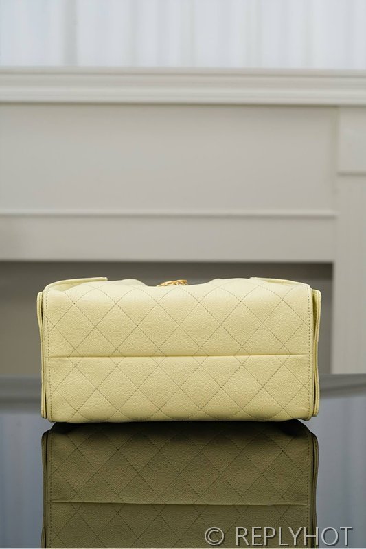 [하이엔드급] 샤넬 25백 스몰 그레인드 카프스킨 골드메탈 옐로우 [매장가 1000만원대]