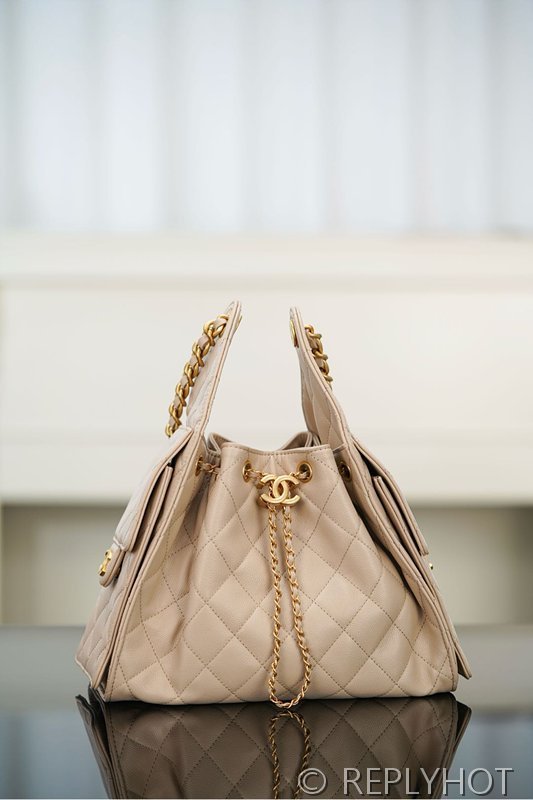 [하이엔드급] 샤넬 25백 스몰 그레인드 카프스킨 골드메탈 베이지 [매장가 1000만원대]