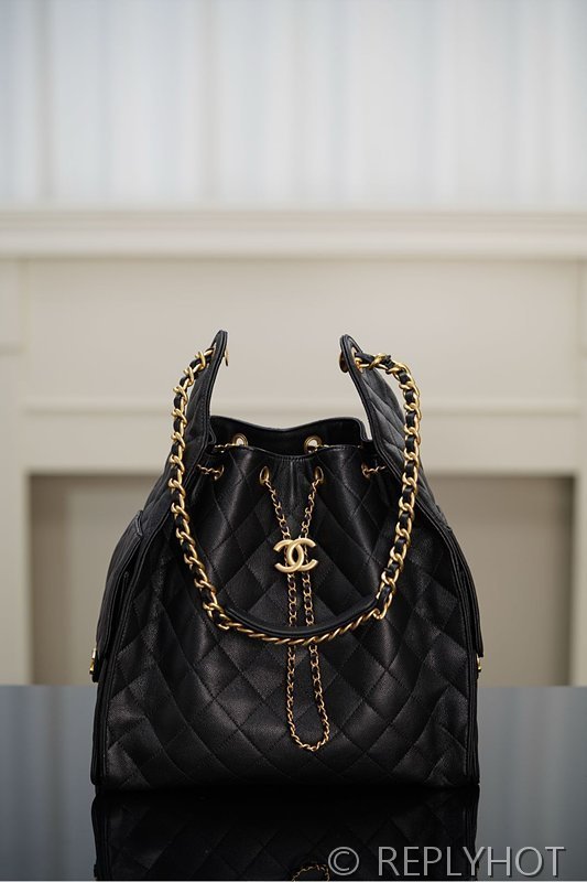 [하이엔드급] 샤넬 25백 미디엄 그레인드 카프스킨 골드메탈 블랙 [매장가 1200만원대]