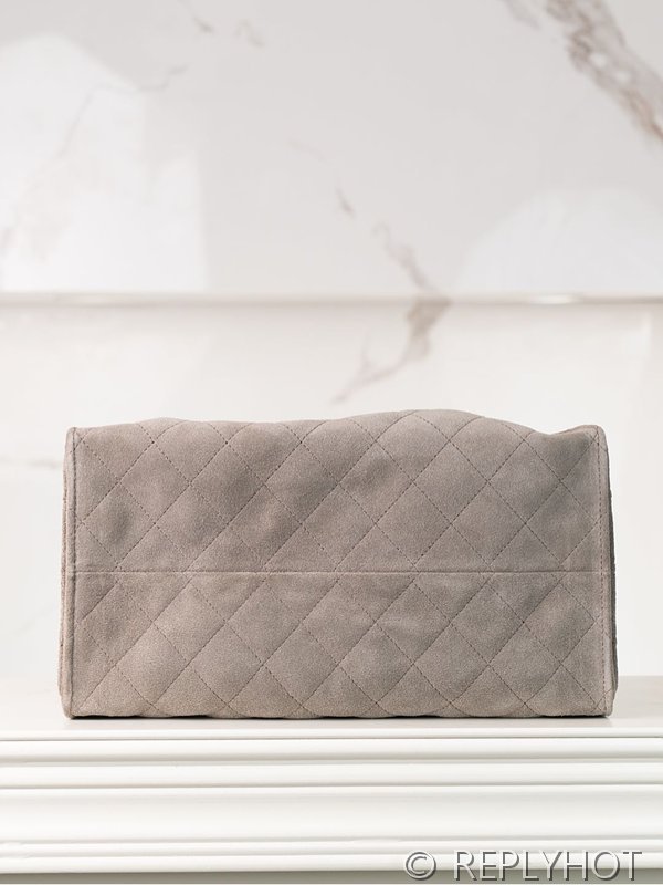 [하이엔드급] 샤넬 25백 미디엄 스웨이드 카프스킨 골드메탈 그레이 [매장가 1200만원대]