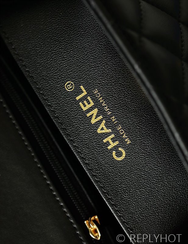 [하이엔드급] 샤넬 클래식 쁘띠삭 미니 플랩백 램스킨 골드메탈 블랙 [매장가 900만원대]