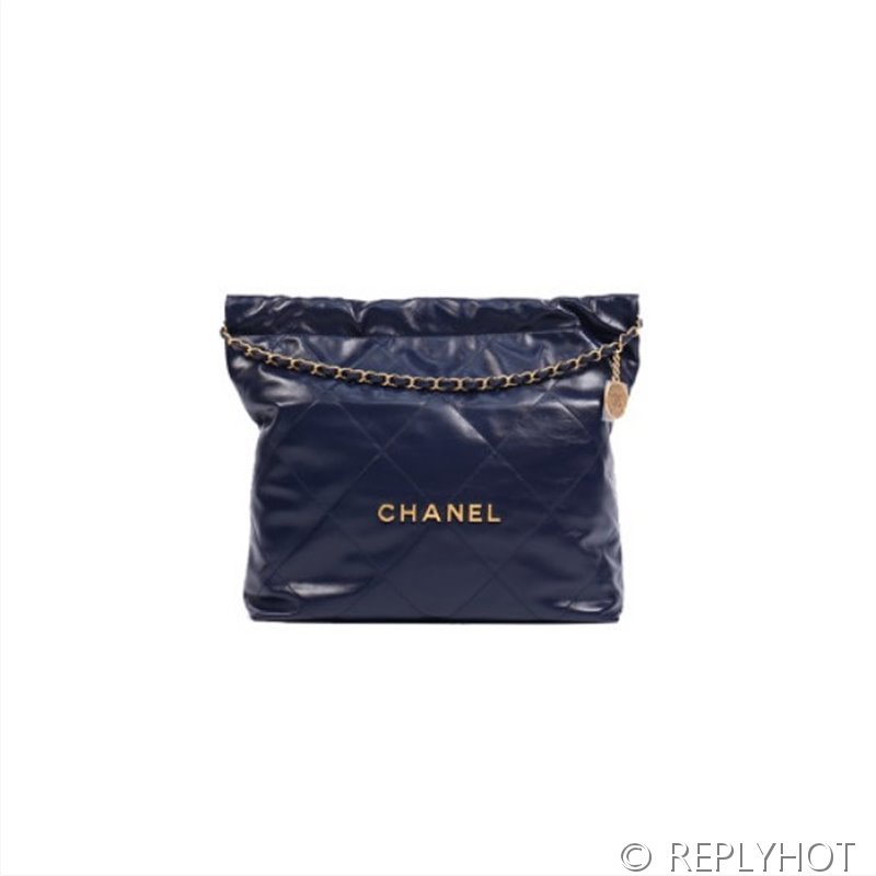 [하이엔드급] 샤넬 22 스몰 핸드백 카프스킨 골드메탈 네이비 [매장가 1000만원대]