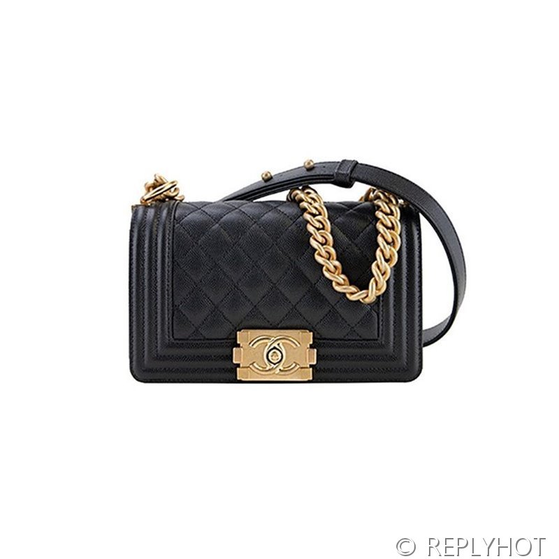 [하이엔드급] 샤넬 스몰 보이백 카프스킨 골드메탈 블랙 [매장가 900만원대]