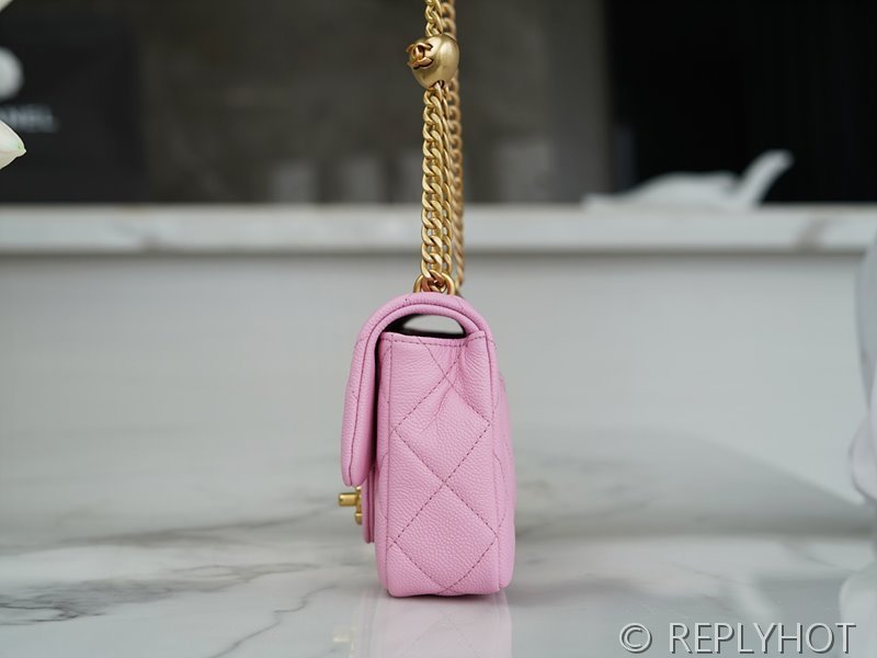 [하이엔드급] 샤넬 23 하트볼 뉴미니백 카프스킨 골드메탈 핑크 [매장가 900만원대]