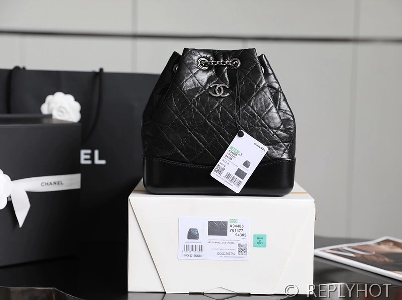 [하이엔드급] 샤넬 가브리엘 백팩 카프스킨 실버메탈 블랙 [매장가 1000만원대]