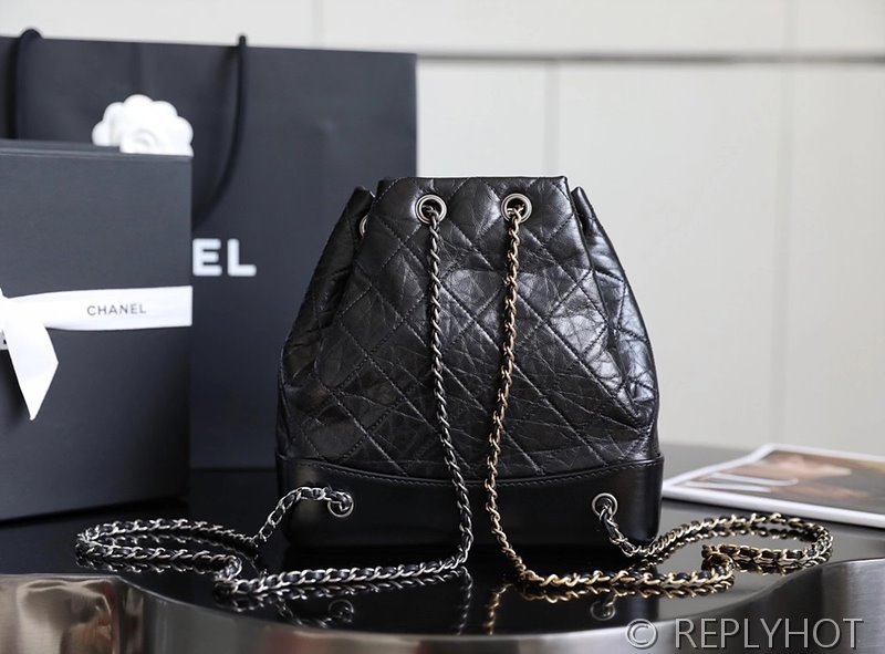 [하이엔드급] 샤넬 가브리엘 백팩 카프스킨 실버메탈 블랙 [매장가 1000만원대]