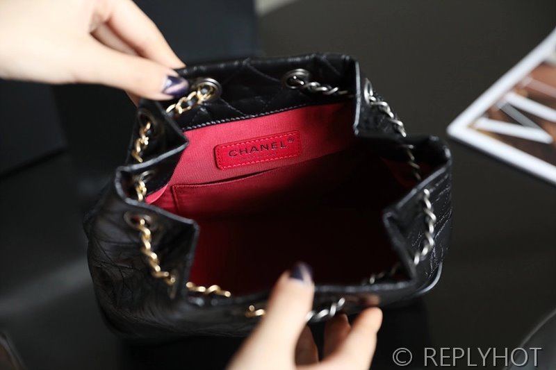 [하이엔드급] 샤넬 가브리엘 백팩 카프스킨 실버메탈 블랙 [매장가 1000만원대]