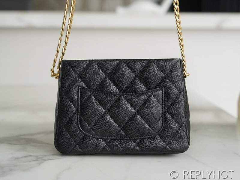 [하이엔드급] 샤넬 골드 하트볼 체인 스몰 호보백 카프스킨 골드메탈 블랙 [매장가 900만원대]