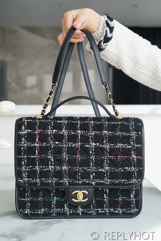 [하이엔드급] 샤넬 스쿨 메모리 백팩 트위드 골드메탈 블랙&화이트 [매장가 1000만원대]