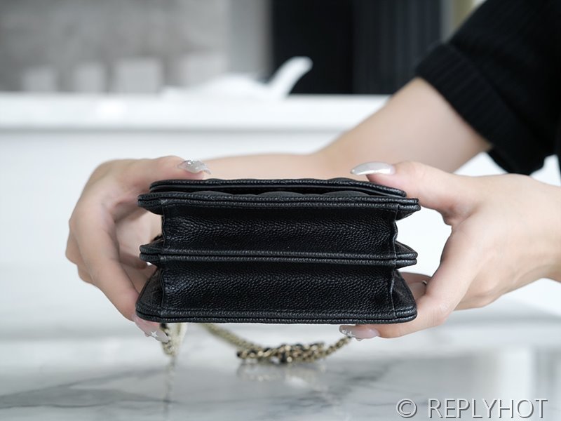 [하이엔드급] 샤넬 체인 리본 미니백 카프스킨 골드메탈 블랙 [매장가 670만원대]