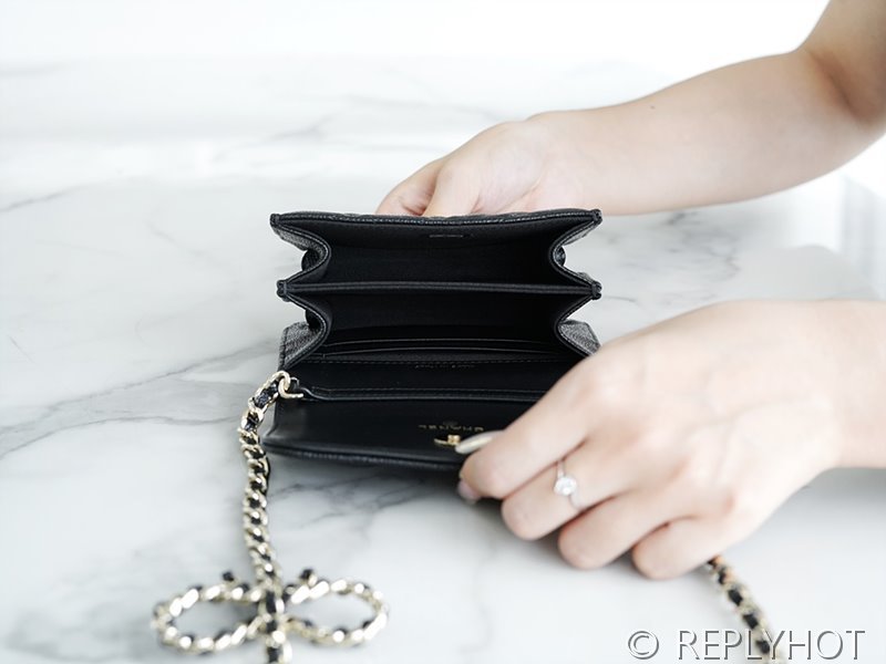 [하이엔드급] 샤넬 체인 리본 미니백 카프스킨 골드메탈 블랙 [매장가 670만원대]