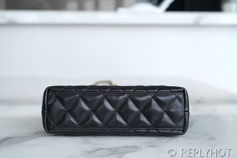 [하이엔드급] 샤넬 탑핸들 켈리백 카프스킨 골드메탈 블랙 [매장가 650만원대]