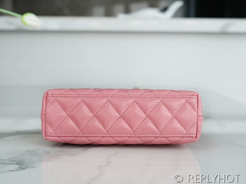 [하이엔드급] 샤넬 탑핸들 켈리백 카프스킨 골드메탈 코랄핑크 [매장가 650만원대]