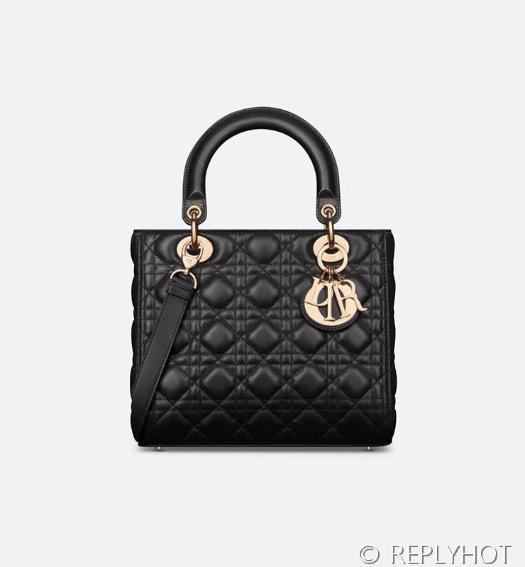 디올 Lady Dior 미디움 백 / 블랙 [매장가900만원대]